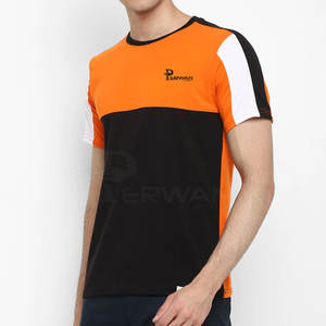 Nueva llegada de camisetas para hombres de color personalizado de bajo precio al por mayor de poliéster/algodón para adultos - Product Image 2