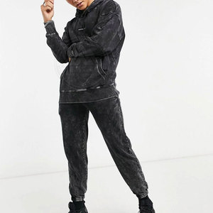 Survêtement Homme Décontracté Lavé à l'Acide 100% Coton Logo Personnalisable Dernier Design Pantalon de Jogging Grande Taille Écologique Respirant - Product Image 3