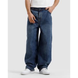 กางเกงยีนส์ทรงหลวมสไตล์วินเทจ ขากว้างทรงบาน เอวสูง สไตล์สตรีทแวร์ ผ้าเดนิม ตกแต่งคริสตัลเพชร สีสันสำหรับฤดูหนาว - Product Image 1