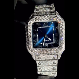 Montres Skeleton Moissanite | Style présidentiel de luxe VVS | Approvisionnement en gros glacé - Product Image 1