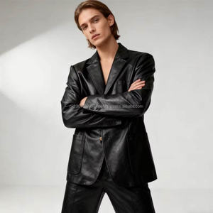 เสื้อแจ็คเก็ตหนังแบบยูนิเซ็กซ์ สวมใส่สบายสำหรับฤดูหนาว คอทรงโอ ปิดด้วยซิป ความยาวปกติ มีโลโก้ที่อก ผ้าถักน้ำหนัก 220 กรัม - Product Image 6