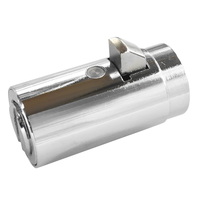Cylindre de serrure à goupilles haute sécurité en alliage de zinc, finition zinguée, compatible avec clé à fossettes, pour distributeur automatique, 2 clés, modèle ABA