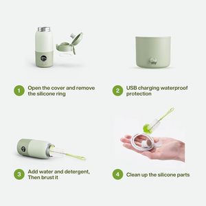 Hervidor Portátil Recargable, Procesador de Alimentos para Bebés, Recargable, Rápido, Inalámbrico, de Viaje, 100 W, para el Hogar y el Automóvil - Product Image 6