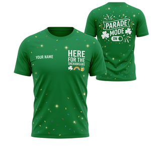 T-Shirt Unisex Personalizzata per San Patrizio, Club dei Scherzi, Grafica Leprechaun, Divertente Quadrifoglio Irlandese Verde, Personalizzabile Promozionale - Product Image 3