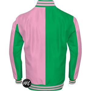 Chaquetas de poliéster 100%, sudadera bomber de seda impermeable para hombre, chaquetas universitarias de satén a juego con cuello de costilla de poliéster Reversible - Product Image 2