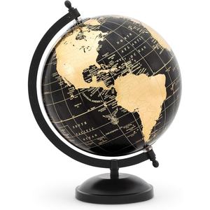 Elegante Globo Terráqueo Metálico Giratorio Iluminado, Hecho a Mano, Ecológico, con Color Personalizado para Oficina u Hogar, Mapa del Mundo Vintage - Product Image 2