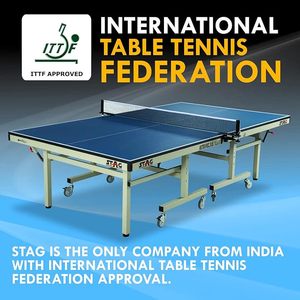 Table de tennis de table Stag Iconic Americas Pro, taille standard, professionnelle, en MDF, certifiée ITTF, mobile, pliable, intérieur/extérieur, moderne - Product Image 3