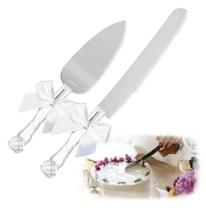 Juego de servidor de herramientas de pastel de acero con mango para hornear, cuchillo de pastel de buena calidad y servicio con esmalte para Hotel - Product Image 6