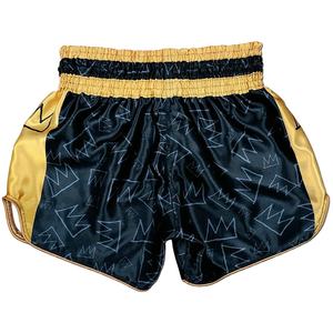 Pantalones cortos de Muay Thai de cintura alta Color negro MMA Kick Boxing Fight Atacado Men's UFC Compression Printing Muay Thai Shorts - Product Image 6