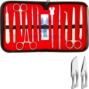 Kit d'instruments chirurgicaux de base de qualité supérieure 18 pièces en acier inoxydable BY Jiyo Surgical CO. Approuvé CE ISO - Product Image 1
