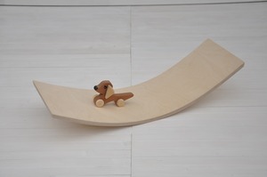 Eco Friendly Balancing Toy Wooden Wobble <b>Balance</b> Board Stability <b>Trainer</b> - Product Image 5