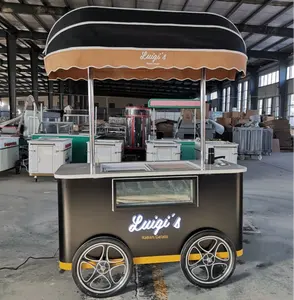 Yüksek kaliteli dondurma market arabası/Gelato arabaları/dondurma yiyecek için sokak satış aracı
