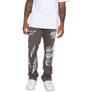 Streetwearสไตล์กางเกงJoggersซ้อนกางเกงเหงื่อเอวสูงกางเกงขายาวผู้ชาย 2024 - Product Image 1