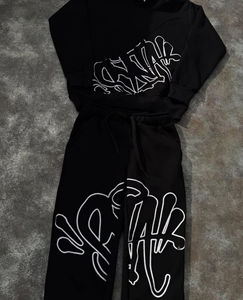 ชุดวอร์มทรงแบ็กกี้เอวสองชั้นสำหรับผู้ชายชุดวอร์มมีฮู้ดพร้อมกางเกงขาบานสำหรับฤดูใบไม้ผลิผลิตตามสั่ง - Product Image 3