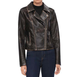 Wholesale 2025 Winter Wear New Fashion Women Leather Jacket Top Trending Adult Sizes Women Leather Jacket for Sale Custom Logo - Product Image 3