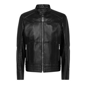 Veste en cuir véritable pour homme, col montant noir classique, mode automne-hiver 2026, veste de moto pour homme, livraison DDP - Product Image 4