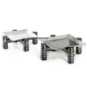 Ensemble de deux plateaux à chocolat en métal, qualité supérieure, faits à la main, bol à bonbons classique, élégant, design moderne, nouveau bol à chocolat - Product Image 3