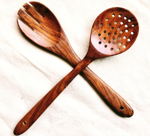 MENAJE DE COCINA MADERA SPORK CUBERTERÍA DE BAMBÚ CUCHARA DE COCO CUCHARA OSCURA A PRECIO BARATO JUEGO DE CUCHARAS DE ÉBANO REUTILIZABLES - Product Image 4