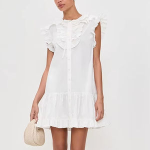 2022 elegante túnica Midi vestidos para mujer transpirable moda Casual carrera Color sólido de talla grande tejido Simple Forro de algodón - Product Image 1