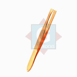 Pinzas para cejas de acero inoxidable de alta calidad, diseño ergonómico con punta inclinada para dar forma a las cejas - Product Image 1