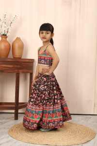 Shoryam Fashion, vêtements traditionnels indiens pour enfants, ensemble ethnique de fête Lehenga Choli imprimé numérique, longueur au sol, pour filles de 2 à 8 ans - Product Image 5