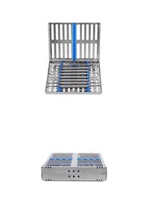 Cassette de stérilisation dentaire pour instruments stériles, plateau en acier inoxydable détachable pour autoclave, boîte de rangement pour 4 pièces - Product Image 3