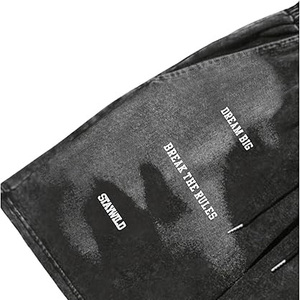 Pantalones Cortos Deportivos Personalizados de Felpa Francesa para Hombre, 100% Algodón Grueso, Estilo Urbano Vintage, Lavado Ácido Decolorado al Sol, Estilo Urbano - Product Image 4