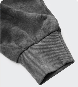 Sudadera con capucha y cremallera personalizada, efecto desgastado por el sol, 100% algodón, unisex, oversize, ecológica, estilo urbano, gruesa y cómoda para hombre - Product Image 3