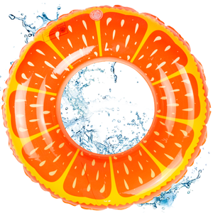 Bateau gonflable orange pour la natation, la plage et la piscine pour enfants - Product Image 1