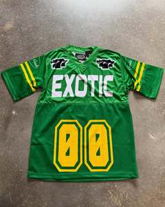 เสื้อยืดผ้าเจอร์ซีย์โอเวอร์ไซส์เครื่องแบบฟุตบอลของผู้ชายเสื้อตาข่ายสำหรับฝึกซ้อมฟุตบอลพิมพ์โลโก้ - Product Image 1