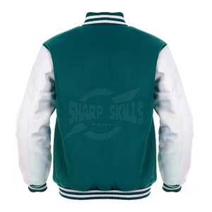 Meilleur prix Veste Letterman pour hommes Veste Letterman à manches longues en coton et laine de haute qualité pour hommes - Product Image 2