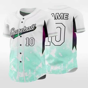 Conjuntos de camisetas de béisbol de secado rápido impresos personalizados de alta calidad-Nuevo diseño Camisetas transpirables al por mayor - Product Image 5