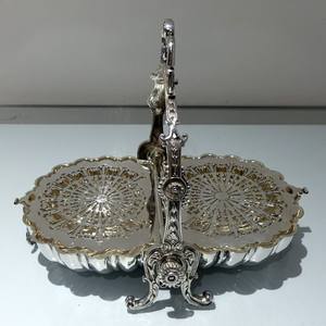 Boîte à biscuits pliante en forme de coquille Biscuit anglais victorien Baril chauffant plaqué argent antique pour la décoration intérieure et l'hôtel - Product Image 3