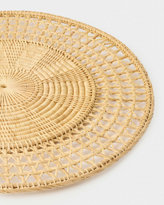 Round Handmade Rattan <b>Placemat</b> <b>For</b> Dining <b>Table</b> Styling And Eco-Friendly Home Decor Eco-Friendly Dining <b>Table</b> Decoration - Product Image 3