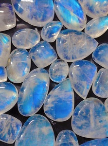 Pierre précieuse cabochon blanche arc-en-ciel de qualité AAA, pierre précieuse en vrac, lot en gros pour la fabrication de bijoux, bijoux faits à la main - Product Image 2