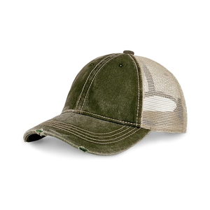 Casquette OEM ODM en denim structurée à 6 panneaux, casquette de camionneur légère incurvée en coton délavé personnalisée, solide, vierge et dégradée, casquette de sport - Product Image 4