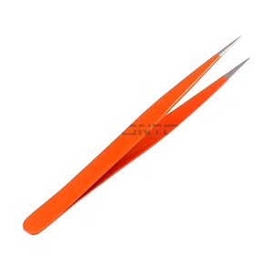 Stainless Steel Point Tweezer, Orange Odontomed - Product Image 1