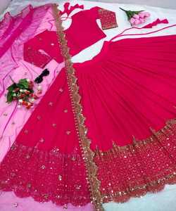 Lujosa ropa de fiesta Lehenga Choli: diseñador indio Lehenga Choli conjunto para eventos especiales elegante fiesta Midi vestido Kurta - Product Image 5