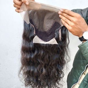 Perruques indiennes Raw Remy Hair Front Lace Closure Wigs Extensions de cheveux 100% de haute qualité avec cuticules alignées résistantes à l'emmêlement - Product Image 1