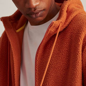 Best Style Outdoor Wear Embroidery Logo Design <b>Sherpa</b> <b>Hoodie</b> Wholesale Rate High Quality <b>Men</b> Wool <b>Hoodie</b> - Product Image 5