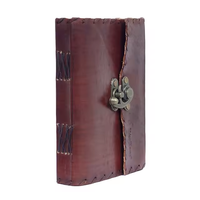 Journal en cuir marron |   Carnet vintage fait main avec serrure métallique, journal pour écrire, carnet de croquis de voyage, cadeaux rustiques pour hommes et femmes