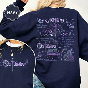Mujer Retro Quicksilver Series Sudadera para Fan Fantasy Bookish Merch Bookish Sudadera de lana de manga larga Y2K Streetwear - Product Image 2