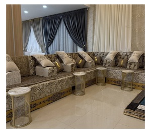 Sofá estilo Majlis árabe, diseño clásico, elegante conjunto para sala de estar, asientos de esquina de lujo, diseño que ahorra espacio - Product Image 1
