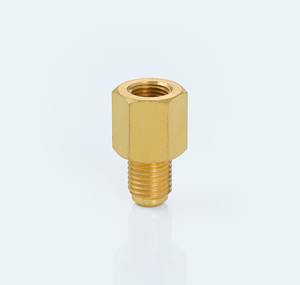 Adaptateur de jauge en laiton 1/4, lot de 15, filetage 7/16-20 à 1/8-27, 45 degrés, SAE, haute pression, 1050 PSI, CVC, réfrigération - Product Image 6