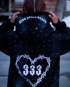 Conjunto de pantalones de chándal con capucha y lavado ácido con cremallera de algodón pesado personalizado para hombre parche bordado con logotipo chándal transpirable sostenible - Product Image 1