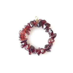 Joyería religiosa fina al por mayor, granate en bruto natural, piedras diminutas, colgantes y dijes chapados en oro y plata, alambre perforado para regalos - Product Image 1