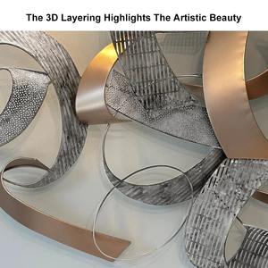 Décoration murale moderne en métal fabriquée à la main pour la maison, le salon et la chambre à coucher. - Product Image 5