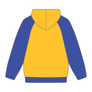 Sigma Gamma Rho Gold Body Blue Raglan Sleeves Pullover Sudadera con capucha Algodón SGRho Greek Sorority Custom Divine Nine HBCU Ropa - Product Image 3