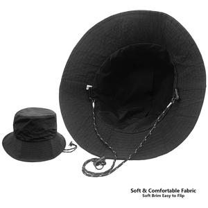 Chapeaux seau à logo personnalisé avec impression brodée Streetwear d'été en plein air Protection solaire mode Fabricant OEM ODM - Product Image 4
