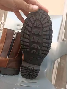 Botas de cuero de vaca genuino con cremallera lateral, botas de moto Chopper, zapatos, botas casuales de cuero de motorista - Product Image 3